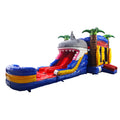 Shark Attack Dual Lane Bounce House with Slide (Wet/Dry)