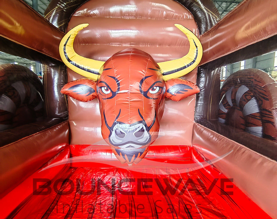 Rope the Bull Single Lane Inflatable Lasso Toss Game – Commercial Interactive Game