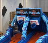 Sky Slam Dual Lane Commercial Inflatable Basketball Game - BounceWave Inflatable Sales