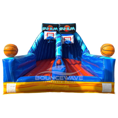 Sky Slam Dual Lane Commercial Inflatable Basketball Game - BounceWave Inflatable Sales