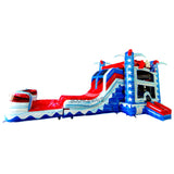 Star Spangled Splash Dual Lane Commercial Inflatable Combo (Wet/Dry) - BounceWave Inflatable Sales