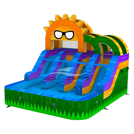 Sun Splash Toddler Splash Park & Water Slide - Inflated Splash Pad - BounceWave Inflatable Sales
