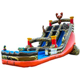 18ft Trophy Hunting Dual Lane Water Slide - Center Climb