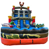 18ft Trophy Hunting Dual Lane Water Slide - Center Climb