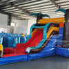 Tropic Shock Single Lane Commercial Inflatable Combo (Wet/Dry) - BounceWave Inflatable Sales