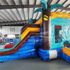 Tropic Shock Single Lane Commercial Inflatable Combo (Wet/Dry) - BounceWave Inflatable Sales