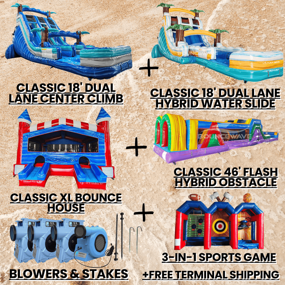 Ultimate Tsunami Inflatable Package - BounceWave Inflatable Sales