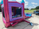 UltraShock PowerPlay Dual Lane Bounce House with Slide Combo - BounceWave Inflatable Sales