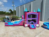 UltraShock PowerPlay Dual Lane Bounce House with Slide Combo - BounceWave Inflatable Sales