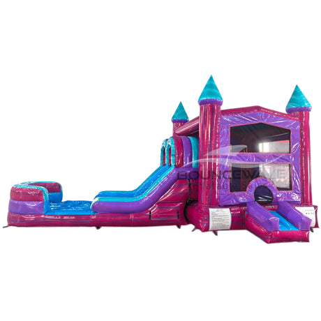 UltraShock PowerPlay Dual Lane Bounce House with Slide Combo - BounceWave Inflatable Sales