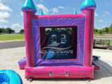 UltraShock PowerPlay Dual Lane Bounce House with Slide Combo - BounceWave Inflatable Sales