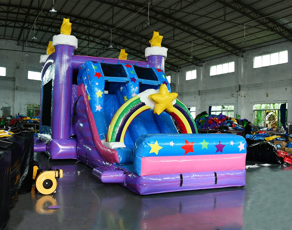 Unicorn Splash XL Commercial Inflatable Combo (Wet/Dry) - BounceWave Inflatable Sales