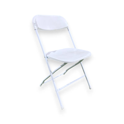 White Plastic Folding Chairs (10 Count) – Heavy Duty Event Seating